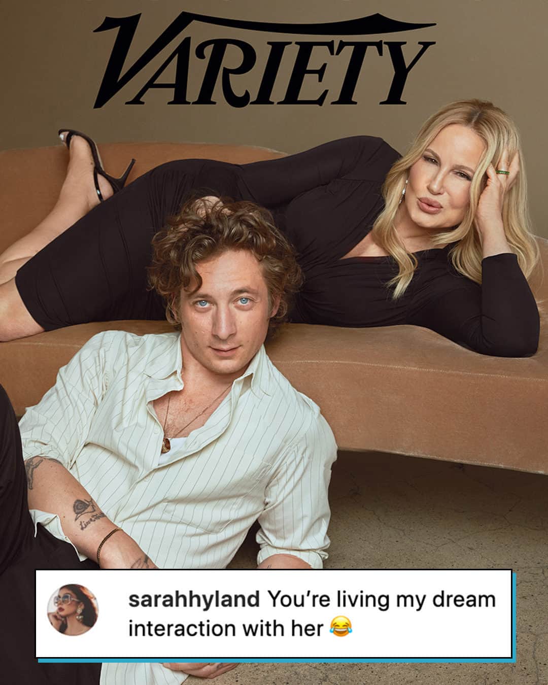 E! Onlineさんのインスタグラム写真 - (E! OnlineInstagram)「The duo we didn't know we needed. 🔥 Jennifer Coolidge and Jeremy Allen White for #Variety Actors on Actors. (📷: Greg Swales for Variety)」6月8日 23時00分 - enews