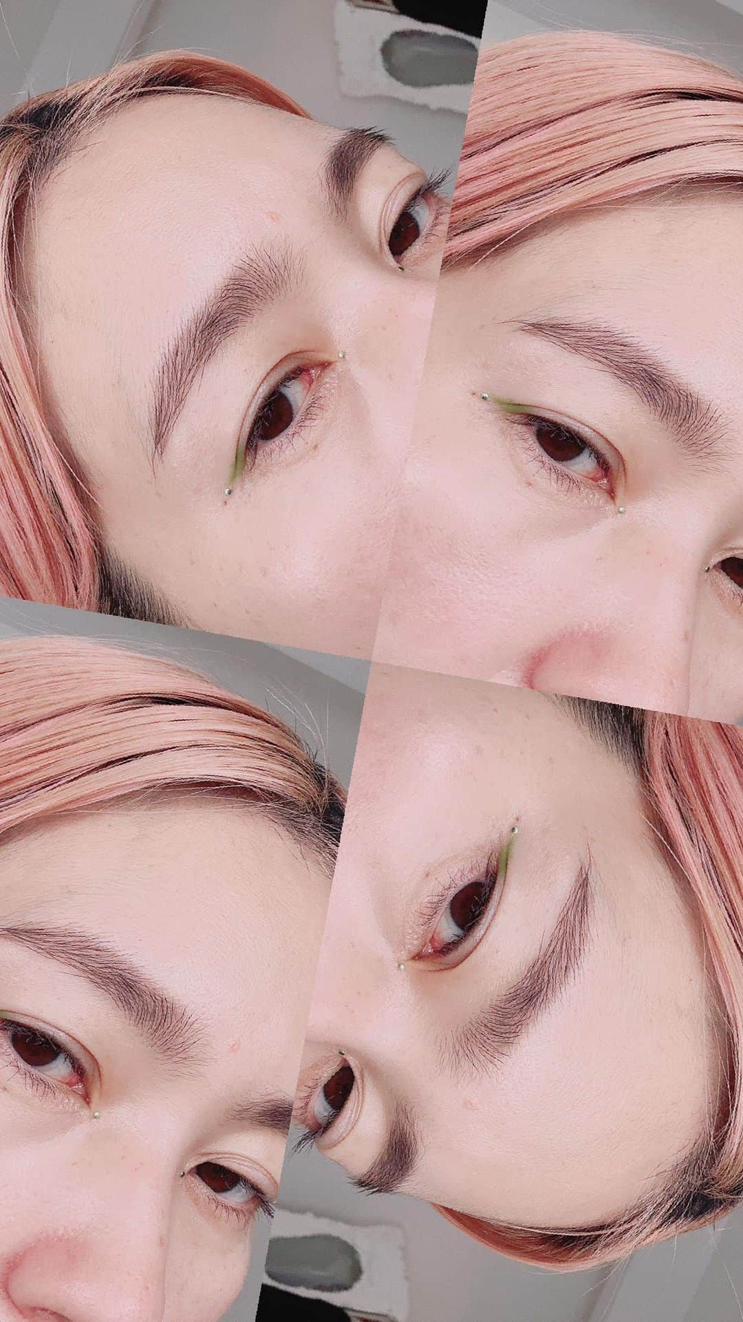三苫愛のインスタグラム：「6.8 Insta Liveスタッズメイク、グリーン🫛」