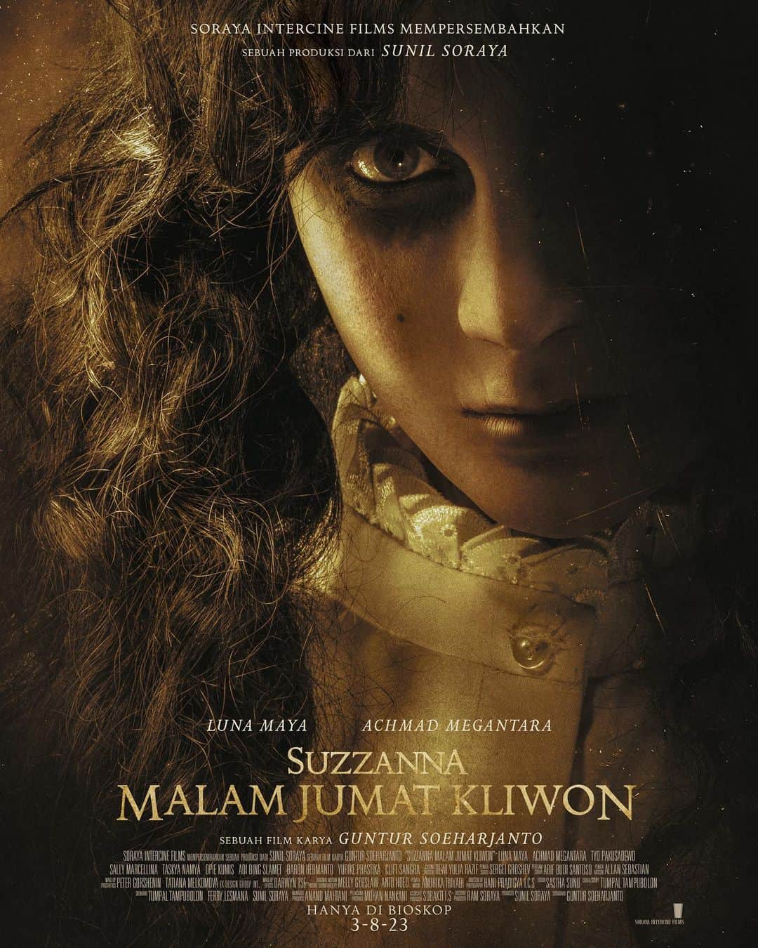 ルナ・マヤのインスタグラム：「Soraya Intercine Films mempersembahkan Official Poster Film Suzzanna Malam Jumat Kliwon. Dari Producer Sunil Soraya dan sutradara Guntur Soeharjanto.  Nonton di bioskop kesayanganmu! 3-8-23  #SuzzannaMalamJumatKliwon #FilmSuzzannaMalamJumatKliwon #Suzzanna #MalamJumatKliwon #SorayaIntercineFilms」