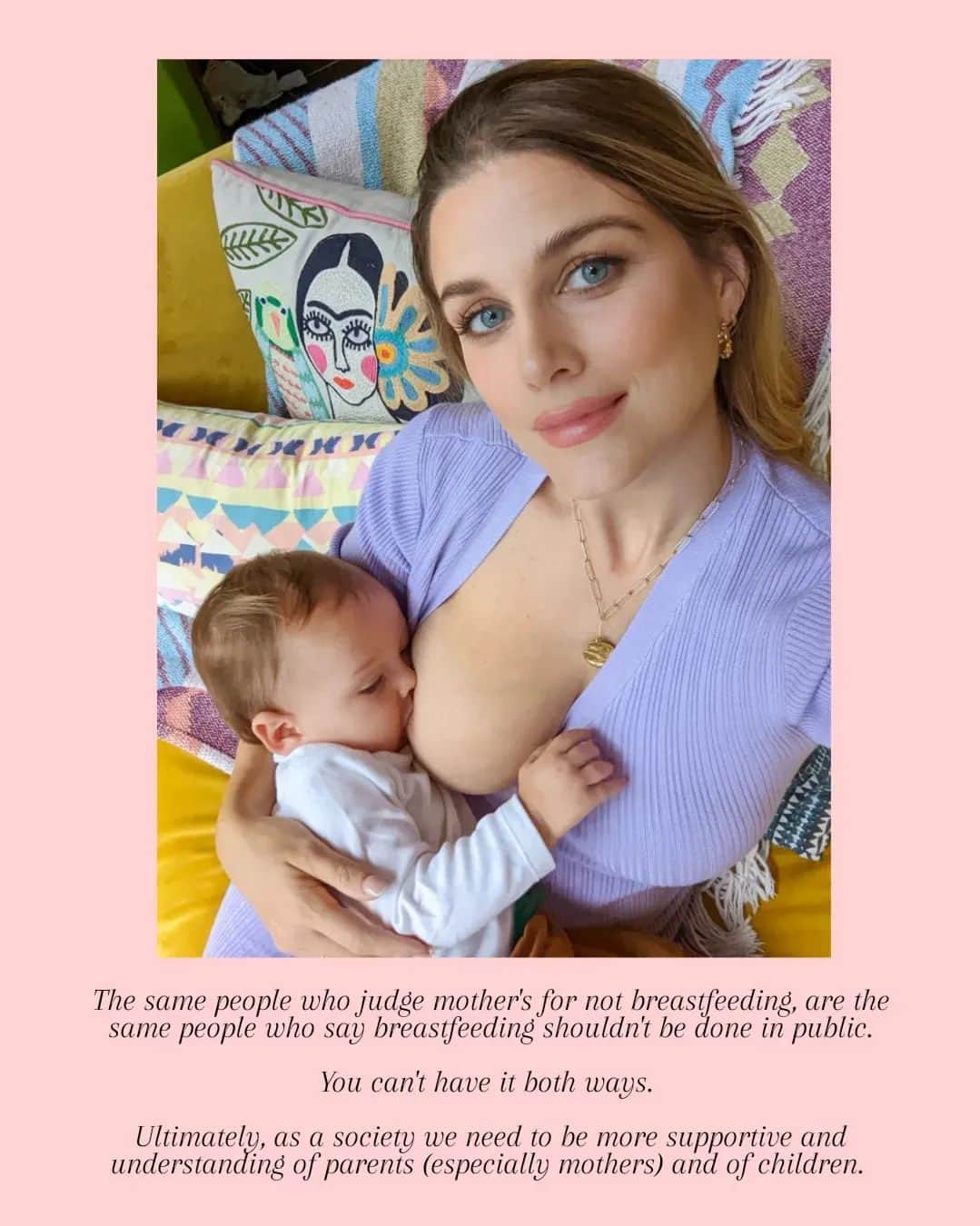 Ashley Jamesさんのインスタグラム写真 - (Ashley JamesInstagram)「Every so often, a *debate* pops up where others pass judgement on how people should feed their babies... We hear 'breast is best' and 'fed is best' being thrown around. And it's all just so... Tiring?  The pressure on parents, but especially mums, is already so impossible. And the sense of failure and guilt people feel is just setting us up to fail.   As someone who has breastfed both of my babies, I'd honestly just love for mums to be supported however they end up feeding their babies. Because it's truly no one's business.  We always hear: well breastfeeding is free. Well, if it was that easy, why don't more people do it? Why are parents so desperate to feed their babies they are having to steal baby formula?  If it's SO important, and if it really is a public health scandal as was suggested during this debate yesterday - offer women better support? And by that I mean not only lactation support but also affordable childcare so they don't have to juggle feeding with other children and also Postnatal support so we're not left feeling physically and emotionally broken.  I breastfeed, but I also could afford a lactation consultant with my first. I breastfeed, but I'm able to take my baby to work with me. I breastfeed but I also get comments that I'm attention seeking because my boobs are out (as if I have EVER wanted people to stare at my b00bs - but especially when feeding a baby, WTF?). I breastfeed but I also wish my son had taken a bottle so I could have been able to leave him for work or pleasure. I tried a bottle and formula.  I breastfeed but I also never pass judgement on those who don't. Because I trust people do what's best for their babies. And sometimes what's best isn't just science. It's what's best for the mum and for families who all have different circumstances and experiences.   Honestly, we need to stop being so judgemental and just become a more tolerant space for mums and children.   My sister and I had very different feeding journeys. Different parenting journeys. We both struggled, but with different things. But we both have happy 2 year olds who are loved. They both get bugs, and we both tried our best.  Less judging. More supporting. 🫶」6月8日 16時05分 - ashleylouisejames