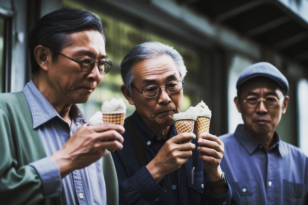 シモダ テツヤのインスタグラム：「創業者がパピコを思いついた瞬間」