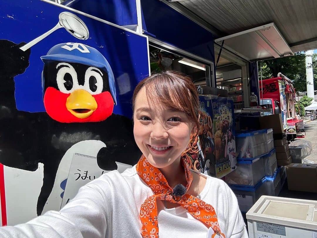 テレビ朝日野球のインスタグラム：「あすテレビ朝日『#グッドモーニング』では #ヤクルト の本拠地 #神宮球場 のグルメ特集をします😊 オイシイだけじゃない！球場の魅力を当番組の #森千晴 キャスターが取材しました‼️  (7時40分ごろ「新井恵理那のあら、い～な！」コーナー※変更の可能性あり)  #swallows #さあ行こうか  #つば九郎」