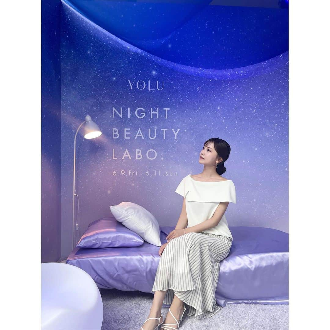 小嶋真子さんのインスタグラム写真 - (小嶋真子Instagram)「⁡ ⁡ 「夜間美容シャンプーYOLU」のイベントにお邪魔しました🛁🌙 ⁡ YOLUは、夜の時間に着目したナイトケアビューティブランド。 シャンプー・トリートメントをはじめとした、ヘアケアカテゴリを展開しています。 ⁡ "夜の間にキレイをつくる" 忙しい日々を送る人に寄り添うコンセプトに共感し、 私も日頃から愛用しています☺️ ⁡ ⁡ イベントはナイトルーティンに沿ったような世界観で、 YOLUを体現したような癒し空間が広がっていました✨ ⁡ その日の疲れを癒し、リセットする夜間美容。 これからも大切にしていきたいルーティンです 🦢🫧 ⁡ ⁡ こちらのポップアップイベントは、6/11(日)まで原宿駅付近にて開催しています ⁡ 又、Twitter / Instagramにて「#YOLU」「#YOLUラボ」を付けて投稿された方にYOLUオリジナルキャンドルをプレゼントしているそうなので是非併せてチェックしてみてくださいね ♡ ⁡ ⁡ #YOLU #YOLUラボ #PR」6月8日 18時00分 - makochan_2525