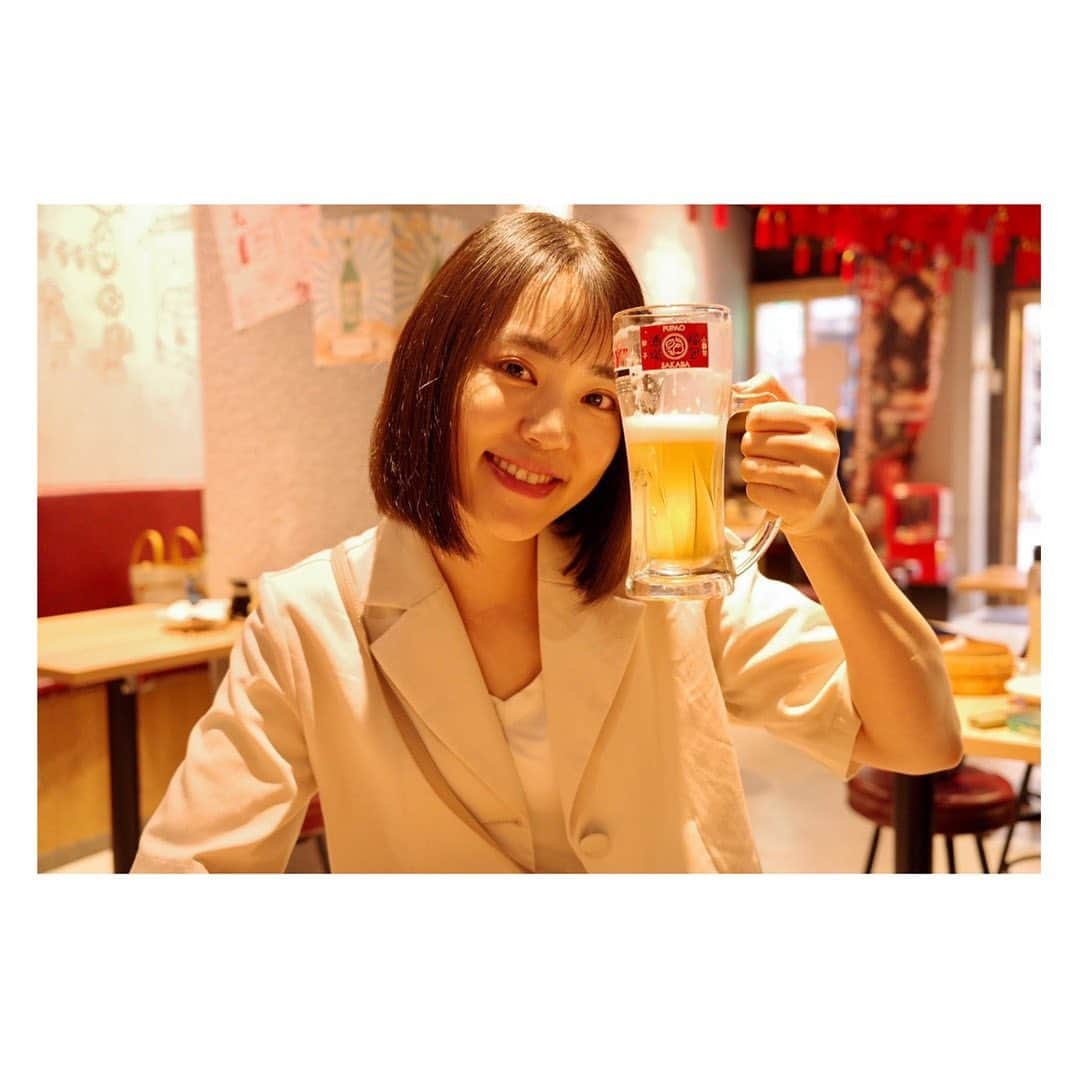 伴優香のインスタグラム：「🍻💓🍻  ビールが美味しく感じる季節が近づいてきていて それだけで心が躍ります👼 (ま、結局いつでも美味しいんだけど☺️)  の前に梅雨だ〜！🥲  低気圧がとっても苦手なので 早くすぎることを祈っています🙏  夏の楽しみを思い描きながら 梅雨明けまで頑張ろうね〜！  そして気づいたら きゃー誕生日まで1ヶ月切ったぞー！」