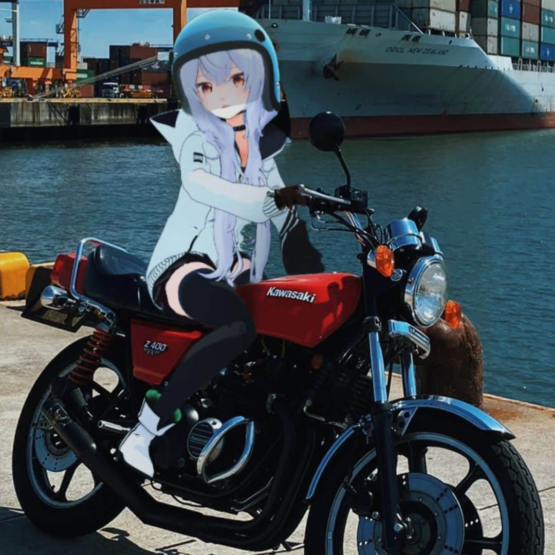 アズマリムのインスタグラム：「#またがリム #matagalim🛵  🛵Today's Motorcycle Twitter ID SkylineZephyr Kawasaki Z400FX  ━━━━━━━━━━━━━  👉 What is #matagalim Azulim going to ride on your motorcycle. You can step over it! If you are a senpai who says,#matagalim, please post it!📪💕  またがリムしても良いよ！という優しいセンパイ方は、#またがリム で投稿もしくはDM等で送ってくれると嬉しいです🐈✨  #Kawasaki #kawasakimotors #z400 #z400fx #motorcycle #motorcyclelife #sepedamotor #バイク女子 #バイクのある風景 #バイク写真部」