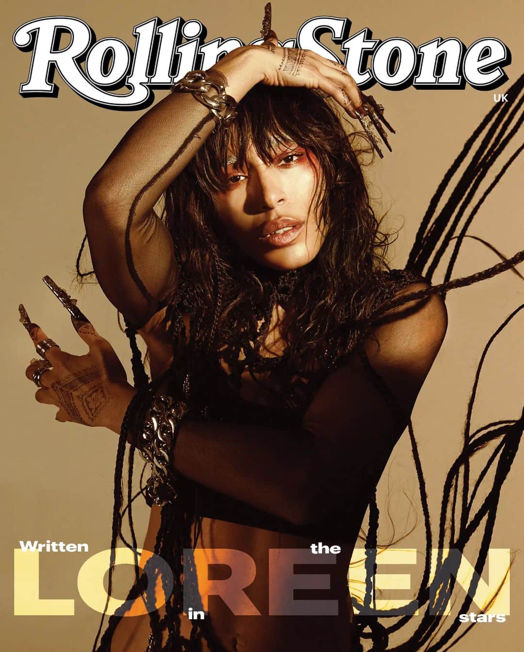 ロリーンのインスタグラム：「The first woman to win @eurovision twice makes @loreenofficial an artist that will go down in music history ✨️   Rolling Stone UK meets the curious Libra in London to talk winning the world’s biggest song contest, the inspirational generations of women in her family who all said ‘f**k no’ to men, and why Sweden needs to up its game ahead of 2024. ⁠ 📲 Hit the link in bio to read the digital cover story. ⁠ ⁠ Words: @xylottie⁠ Photography: @azazelc⁠ Styling: @ana.sta.sia⁠ Makeup: @ciara__makeup⁠ at @gary_represents Hair: @carl.campbelll⁠ at @carolhayesmanagement First Photography Assistant: @kai_jadwat⁠ Second Photography Assistant: @elena.santolaya⁠ Fashion Assistant: @rachaeladee⁠ ⁠ Loreen wears dress and top by @arakhne.co.uk, and bracelet and rings by @vitaly⁠ ⁠ Editor-in-chief: @CliffJoannou⁠ Art Director: @AlexHambis⁠ Fashion Director: @JosephKocharian News Editor: @nickjwreilly⁠ Art Editor: @mouchety⁠ Social Media Producer: @soapyporter Fashion Assistant: @outfitbyaaron  ⁠」