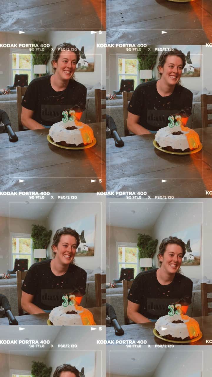 アリソン・シュミットのインスタグラム：「Never too old to blow out candles and make a wish 🎂   Thank you for all the birthday love 🤍  3️⃣3️⃣ aka larry bird year」
