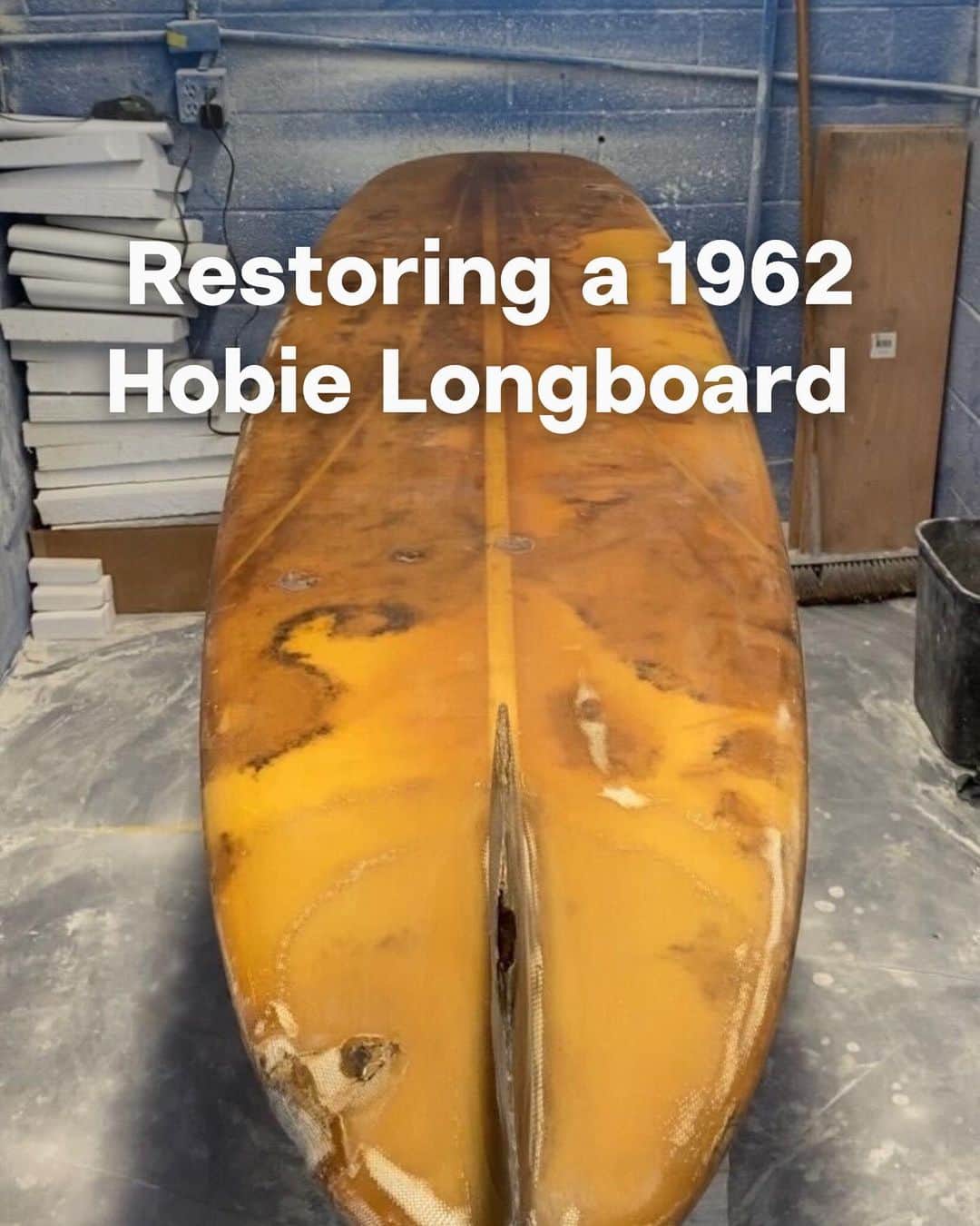 surflineさんのインスタグラム写真 - (surflineInstagram)「It’s going to take a little more than duct tape to bring this Hobie log back to the lineup. Swipe right to watch the plan and progress come together, and stay tuned when we post the final result.  🎥 @inflightsurfshop @lab_rat_surfboards」6月9日 9時34分 - surfline