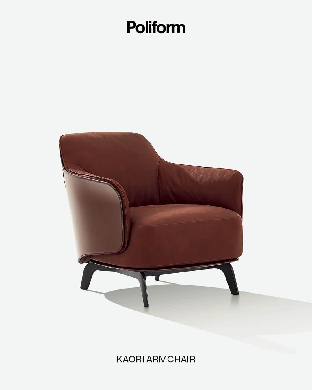 Poliform|Varennaのインスタグラム：「An elegant and sophisticated seat made up of two perfectly integrated shells, the outer one in leather, the inner one softly padded and upholstered in fabric or leather. Discover Kaori armchair, by @jm_massaud, at the link in bio.  #poliform #design #madeinitaly #home #homedesign #livingroom #poliformhome #poliformnews #poliformnovelties #poliformnewcollection #poliformsofa #poliformlivingcollection #poliformbrera #brerasofa #poliformarmchair #poliformkaori #kaoriarmchair #poliforrmnewhome #poliformlifestyle」
