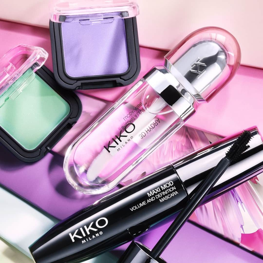 KIKO MILANOさんのインスタグラム写真 - (KIKO MILANOInstagram)「What’s your favourite colour? 🌈 Find it and more with our range of hues this #KIKOPride! 🤩⁣ ⁣ #KIKOMilano #lipgloss #eyeshadowpalette #mascara #makeupcollection ⁣ ⁣ Smart Colour Eyeshadow 21, 28 - 3D Hydra Lipgloss 01 - Maxi Mod Volume & Definition Mascara⁣」6月9日 0時30分 - kikomilano