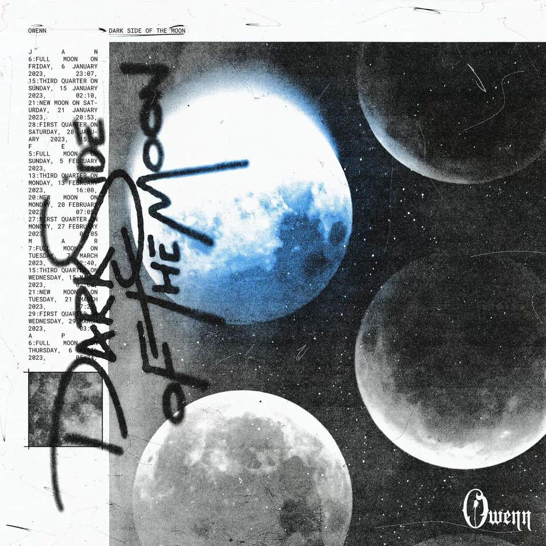 クリス・オドネルのインスタグラム：「Yo I’m so excited to Announce my 5th studio single !!   DARK SIDE OF THE MOON 🌘 releasing 06/16  🔗pre save link in bio !  can’t wait to share it with you all 🌹 #owennmusic」