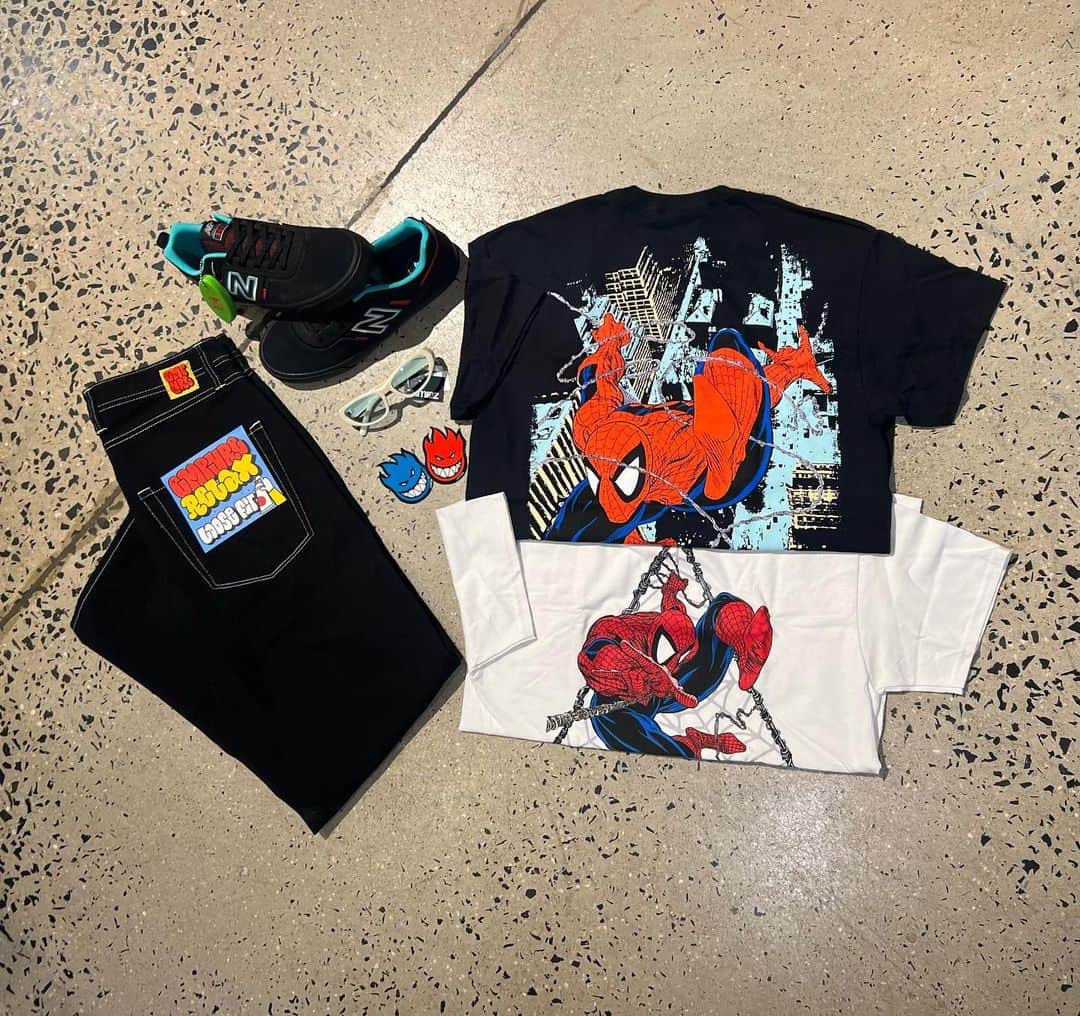 zumiezのインスタグラム：「Either in store or on the web (pun very much intended) we’re stacked with multiple styles and colors of Spiderman tees you’ll definitely need if you wanna look cool while seeing the new movie 🕷️🕷️🕷️🕷️🕸️🕸️🕸️」