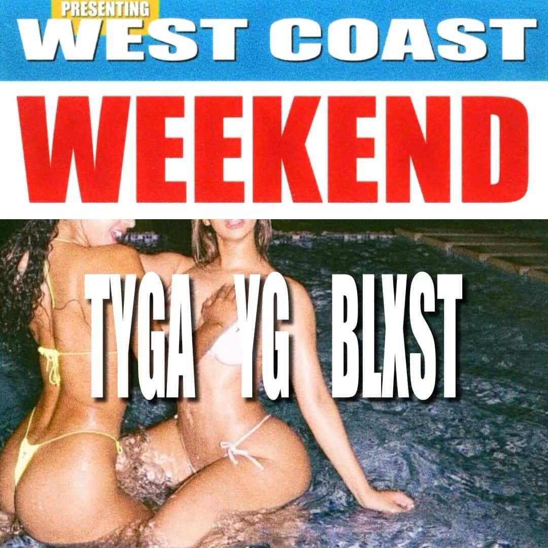 タイガのインスタグラム：「#WestcoastWeekend out now @yg @blxst🥤🥤🥤🏝️🏝️🏝️ link up top」