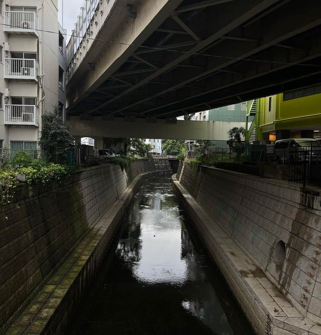 藤原ヒロシのインスタグラム：「川の景色」