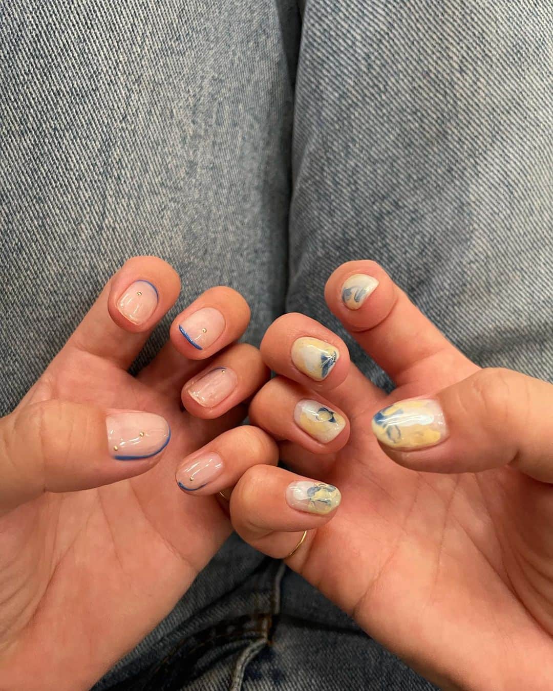 工藤紋華のインスタグラム：「nail @nails.10ayaka   #ネイル #nail  #おしゃれネイル #北九州ネイル」
