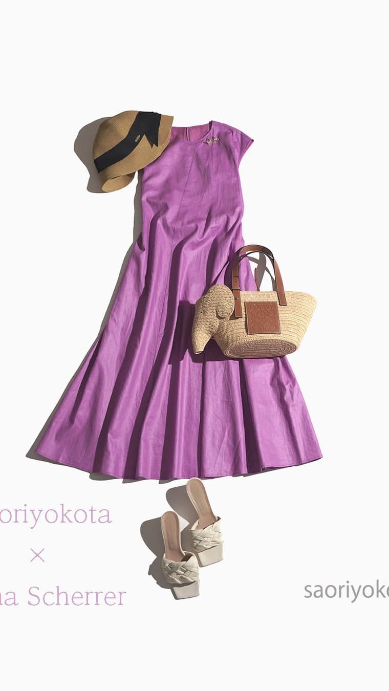 ジョイントスペースのインスタグラム：「saoriyokota×Prima Scherrer -LOOK BOOK-  とても上品でお美しい@saoriyokotaさん ご自身のアカウントでは、アイテム選びのセンスの高さや丁寧な暮らしの日常をご紹介していますが、たまに見せるお茶目な姿も魅力的な女性です✨  そんなsaoriyokotaさんに Prima Scherrerのお洋服をご着用いただきました😊💕 ピンクを中心としたセレクトは、可愛らしさと上品さが溢れ出ています！」