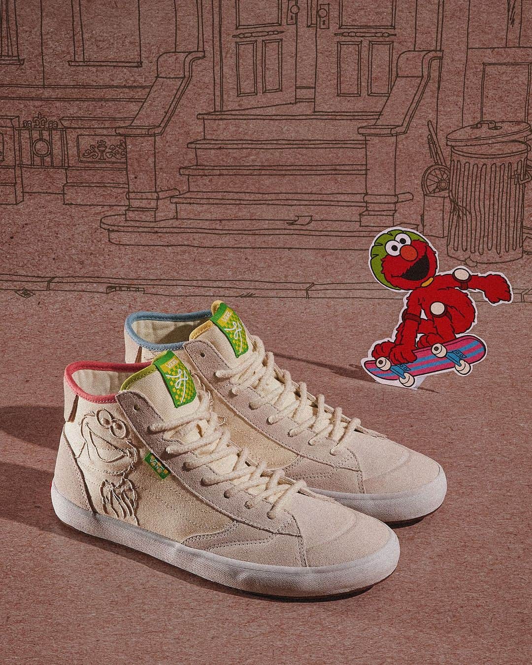のインスタグラム：「・ ＜NEW IN＞  ""VANS × SESAME STREET""  世界150以上の国と地域で放送されてきた子供向け人気番組セサミストリートとVANSのコラボコレクションが登場。 セサミストリートのアイコニックなキャラクターとタッグを組み、家族全員で楽しめる本コレクションでは、おなじみのセサミストリートキャラクターを、オフ・ザ・ウォール風にアレンジし、カラーとチェッカーボード・プリントを取り入れました。  商品詳細については特設ページをチェック  https://gs.abc-mart.net/feature/20325/  【取り扱い店舗】  ABC-MART GRANDSTAGE  ONLINE STORE ABC-MART GRAND STAGE一部店舗  #abcmart  #abcマート  #abcgs  #vans #vansjapan #sesamestreet」