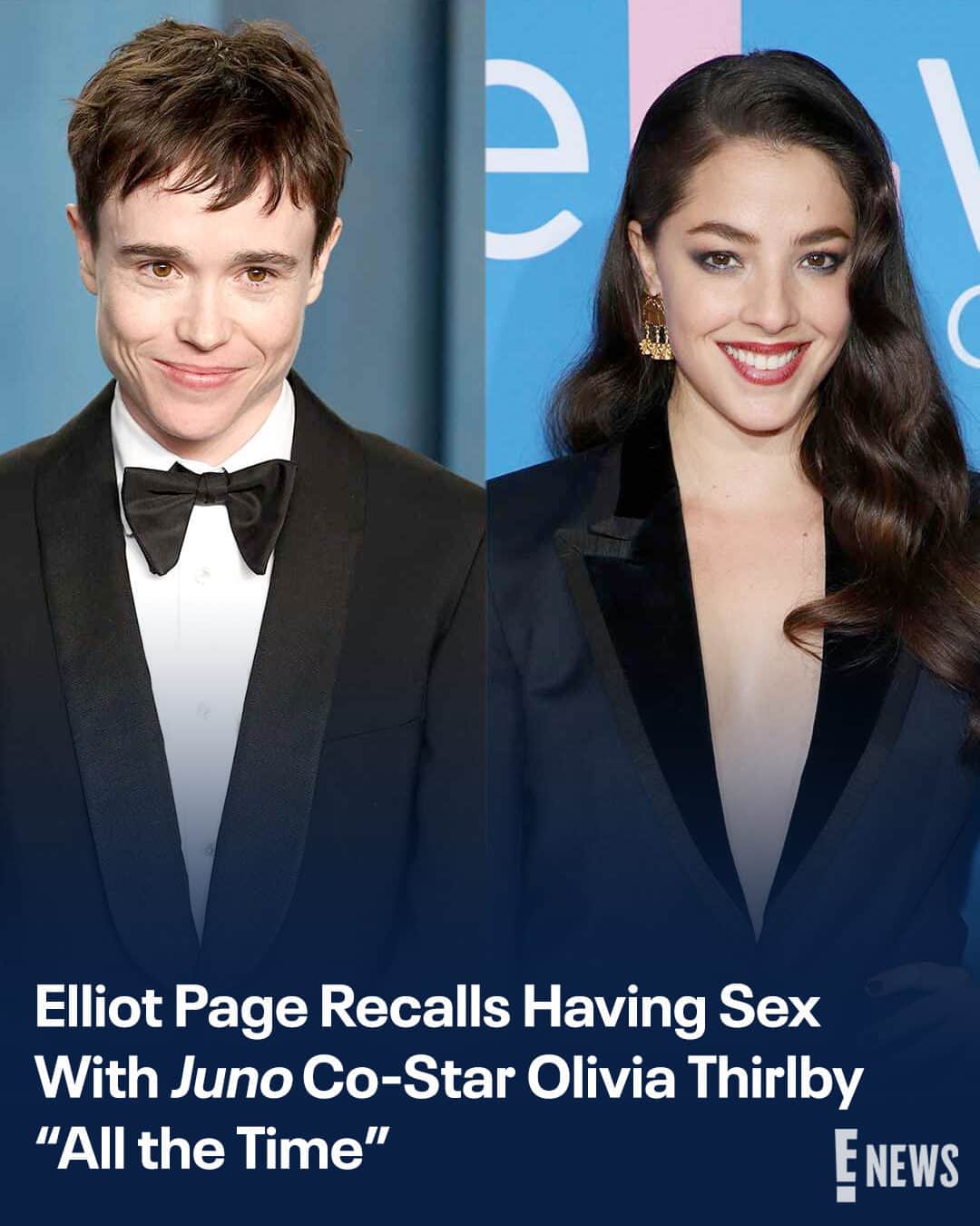 E! Onlineさんのインスタグラム写真 - (E! OnlineInstagram)「Elliot Page is getting candid about his past. He describes getting intimate with Olivia Thirlby while filming #Juno at the link in bio. (📷: Getty)」6月9日 11時00分 - enews