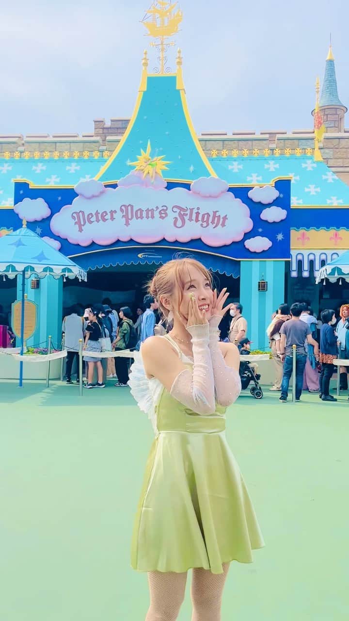 海老沢恵莉香のインスタグラム：「Where's my Peter Pan? オレオレ詐欺ピーターパンいた  #ティンカーベル  #ピーターパン #ディズニー #Tinkerbell #Peterpan #Disney」