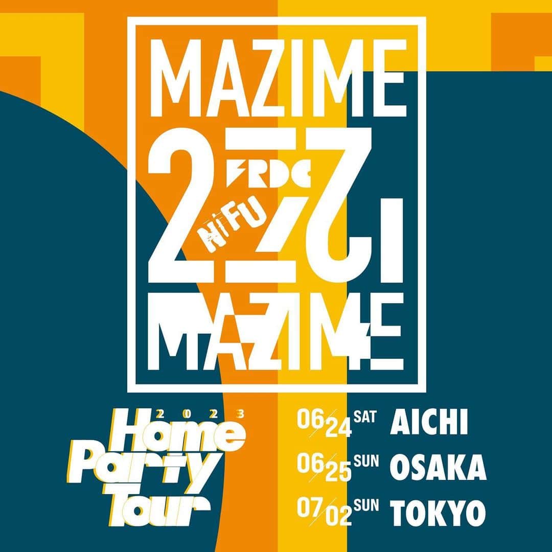 フレデリックさんのインスタグラム写真 - (フレデリックInstagram)「ファンクラブ #フレハウス +住人限定ツアー🏠 🚩ツアータイトルも発表 　 「Home Party Tour 2023 "MAZIMENIFUMAZIME"」 6/24(土) 名古屋・DIAMOND HALL 6/25(日) 大阪・GORILLA HALL OSAKA 7/02(日) 東京・Zepp Shinjuku 　 東京公演はチケットSOLD OUT🎫 大阪•名古屋は最終先着受付中！ 　 #フレデリック #frederic #frdc #homepartytour」6月9日 19時02分 - frederigram