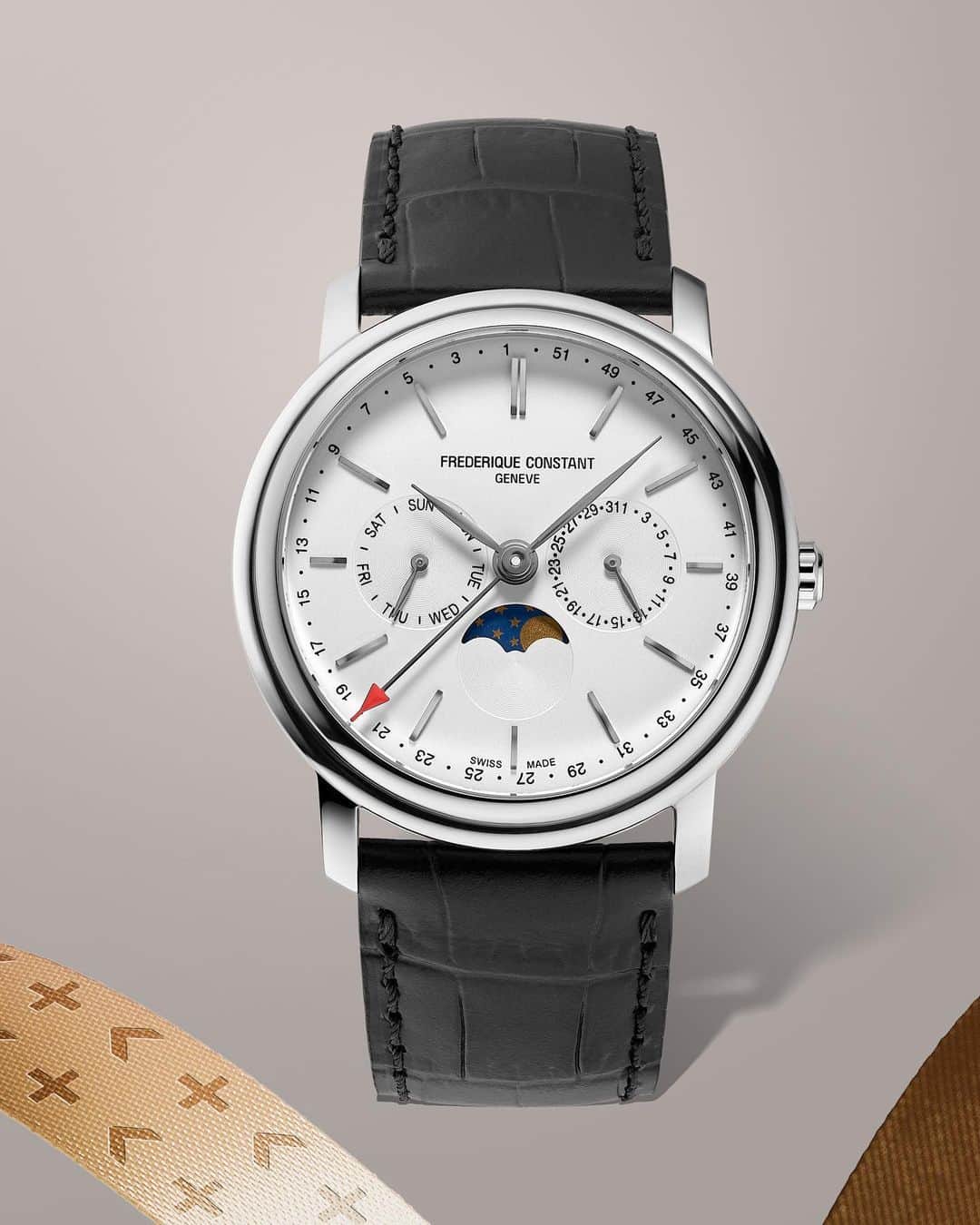フレデリックコンスタントのインスタグラム：「This year, surprise your dad with a gift he will cherish every day. Offer him a Classics Index Business Timer from our Classics Collection that blends sophistication and style. the ideal choice to honor your father's timeless presence in your life.  #FathersDay #Gift #MenWatch」
