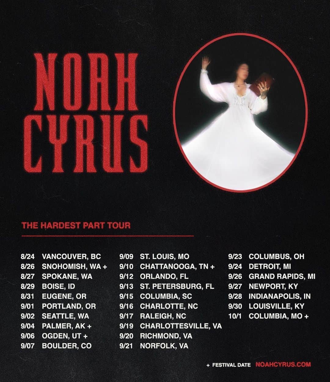 ノア・サイラスのインスタグラム：「tickets on sale now — link in bio and stories 🏹👁️⃤ 🐺🌖✨」