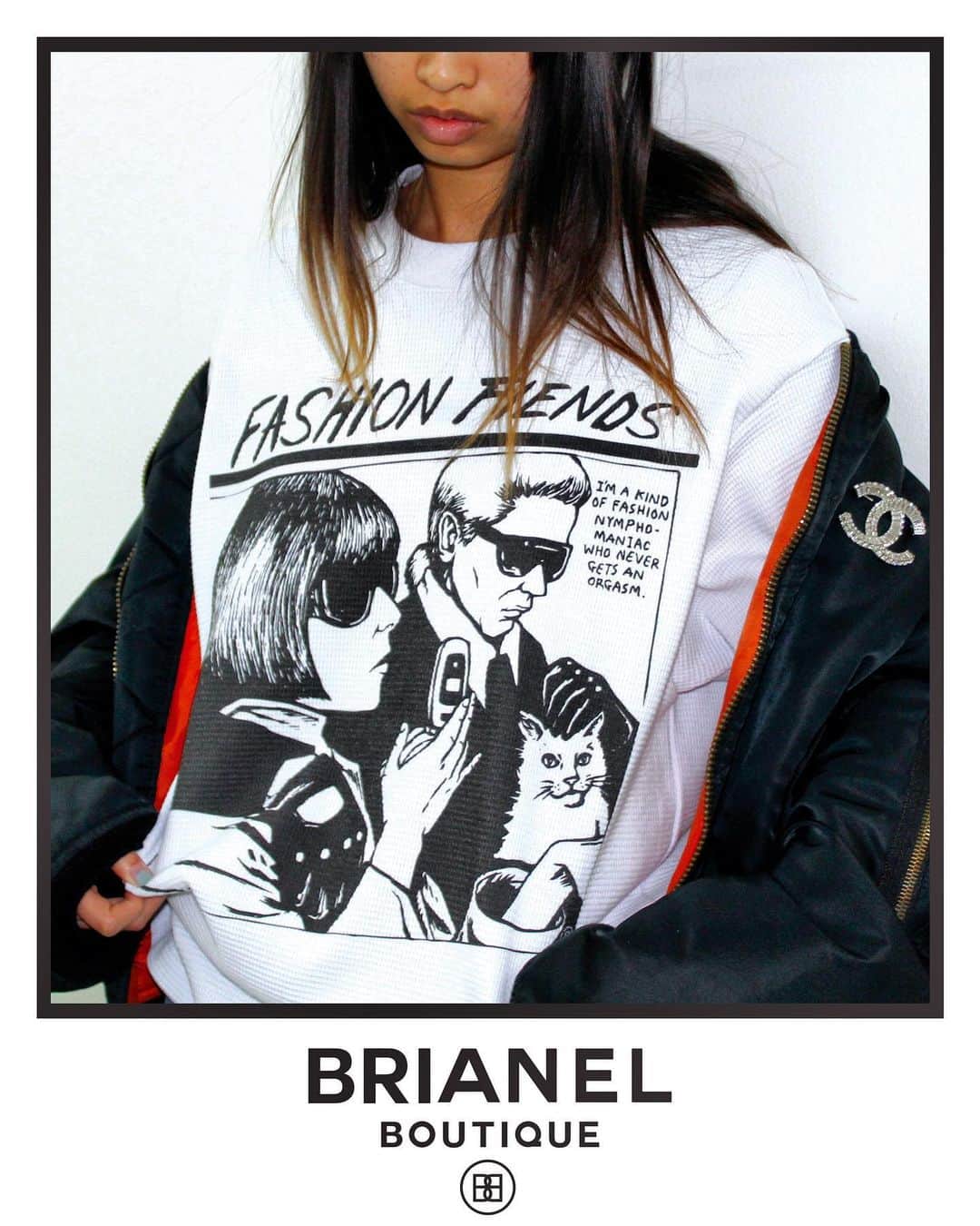 ブライアン・リッテンバーグのインスタグラム：「😎😎🐱  ANNA KARL AND CHOUPETTE  FASHION FIENDSⒷ  #BRIANLICHTENBERG」