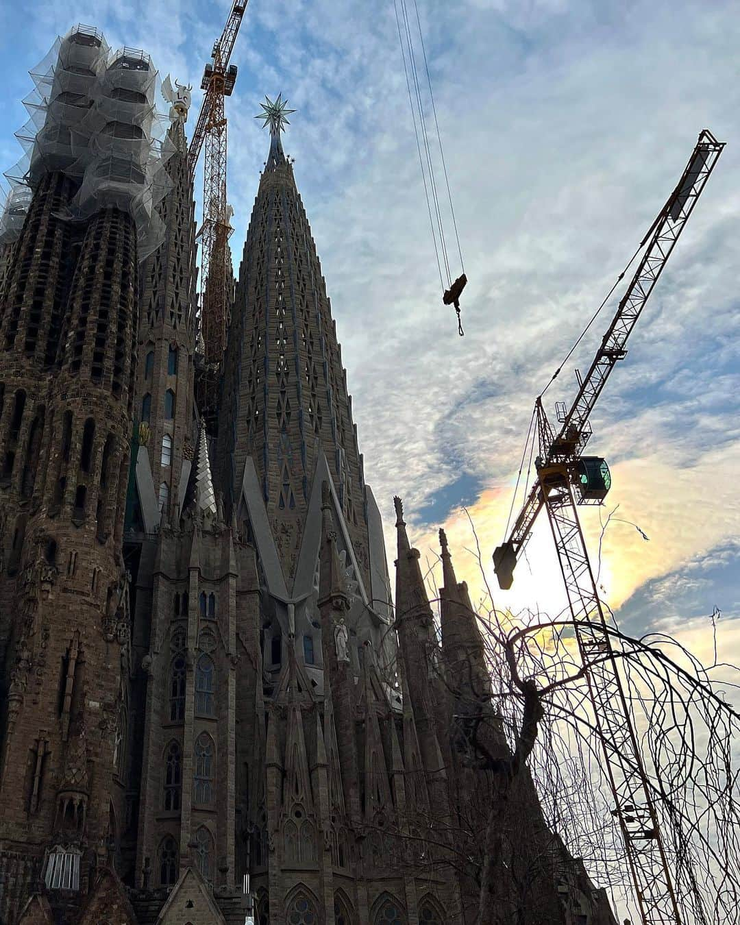 山崎怜奈さんのインスタグラム写真 - (山崎怜奈Instagram)「🇪🇸March, 2023  📍Barcelona, Reino de España 1882年の着工から建設が続くサグラダ・ファミリア。 未完の世界遺産を見に行こうと決めたのは、バックパッカーをしていた若き日の父が撮った1枚の写真がきっかけです。  大学で履修していた西洋建築の授業の最終レポートも 聖家族贖罪教会について書きました。楽しかった…！  「サグラダ・ファミリア」という名前は 日本語で「聖家族」という意味をもち、イエス・キリスト、聖母マリア、養父ヨセフのことを指すのだそう。  教会のシンボルとして中心部に位置するイエスの塔の完成後は、ここが世界一高い教会(高さ172m)になるのだとか。 次に見られるのは完成後かな。必ず、また！ 　  #Barcelona #Spain #españa #reinodeespaña  #sagradafamilia #antonigaudi #思い立ったが吉日旅 #スペイン #スペイン旅行 #サグラダファミリア #山崎怜奈」6月9日 19時21分 - rena_yamazaki.official