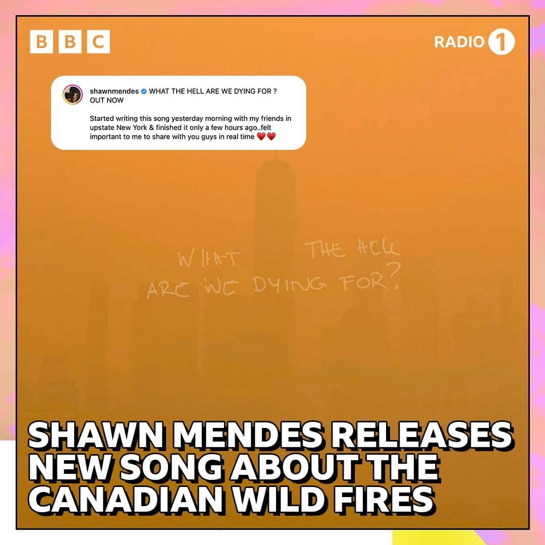 BBC Radioさんのインスタグラム写真 - (BBC RadioInstagram)「Shawn Mendes releases new track 'What the hell are we dying for? #shawnmendes」6月9日 19時31分 - bbcradio1