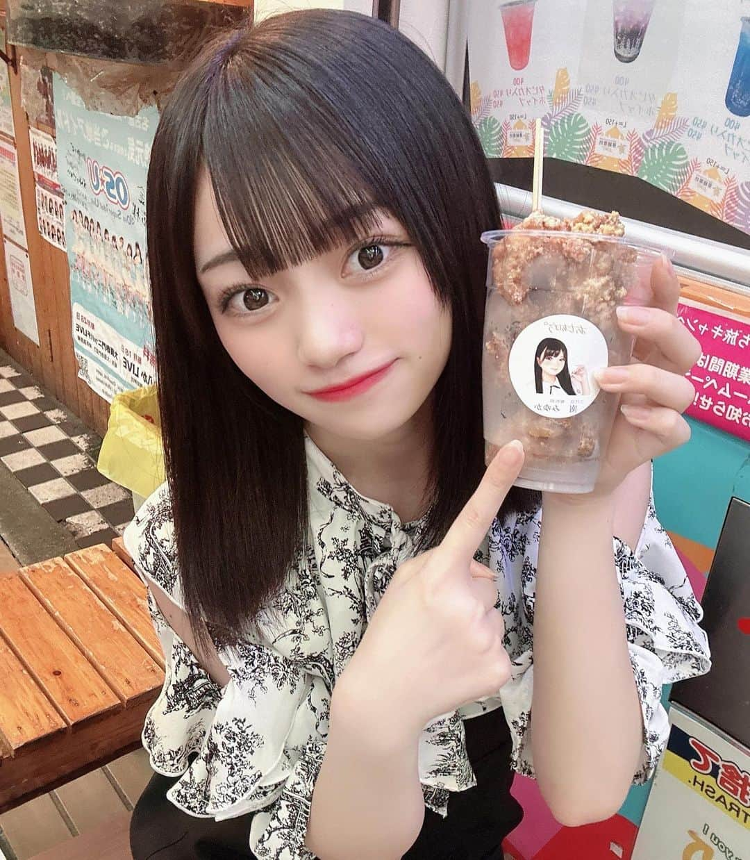 夢乃心咲のインスタグラム：「亜細亜坊さんのからあげで みゆかはっけーん‼️🍖❤️  ︎ ︎︎︎︎︎  #名古屋#アイドル#高2#sjk#高校生#女子高校生#亜細亜坊 #followme#idol #f4f#06#拡散希望」