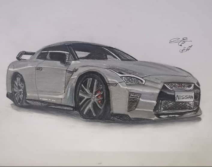 Nissanさんのインスタグラム写真 - (NissanInstagram)「Let’s contemplate the details on this drawing of the Nissan GT-R 😍  📸: @7amed.7_  #Nissan #NissanFanArtFriday #NissanGTR #Carart」6月9日 22時00分 - nissan