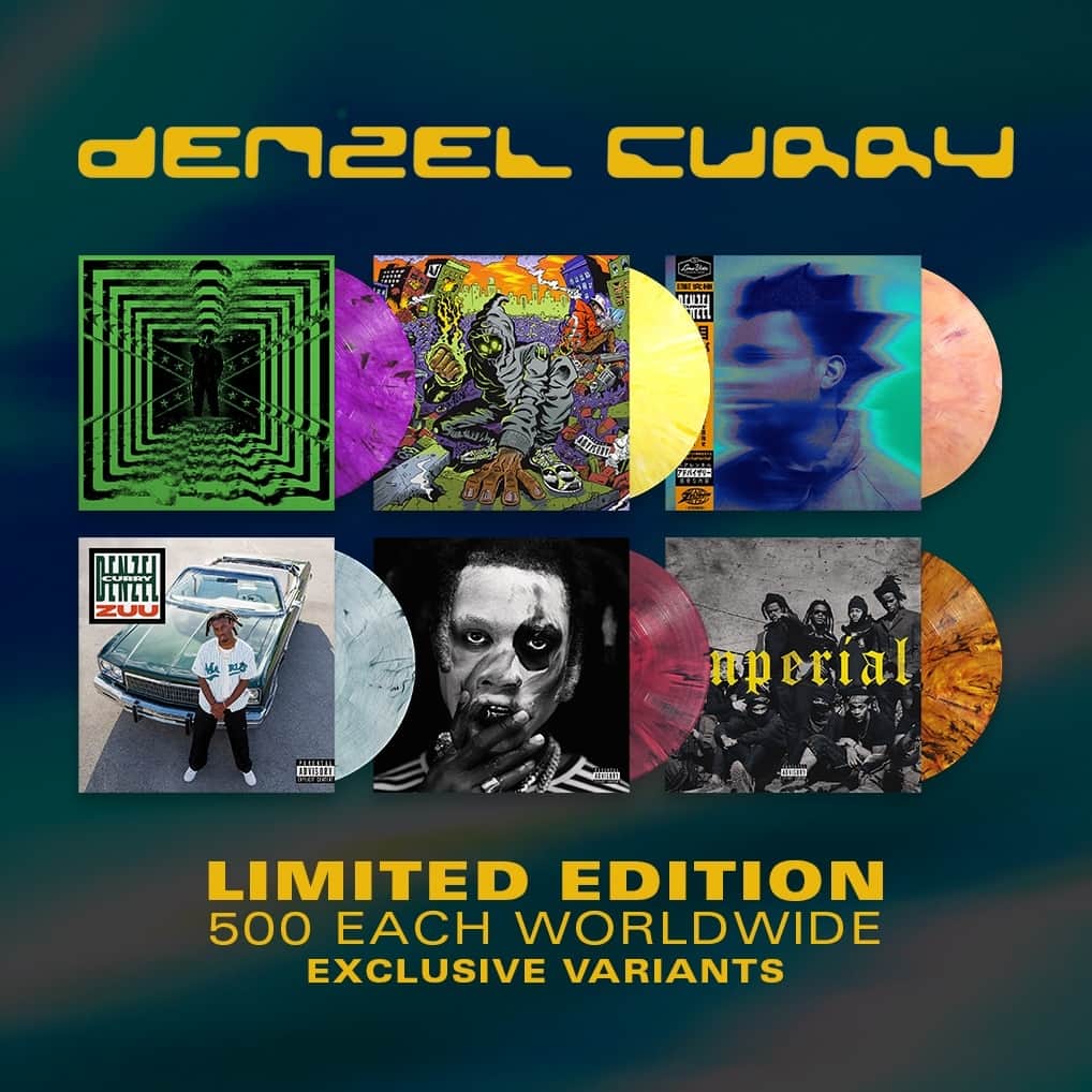 Revolverのインスタグラム：「⚡ We've teamed with Denzel Curry to re-press six of his classic albums on exclusive, limited-edition colored vinyl — each one limited to 500 copies. Act fast. ⁠ ⁠ 🔗 Link in bio.」