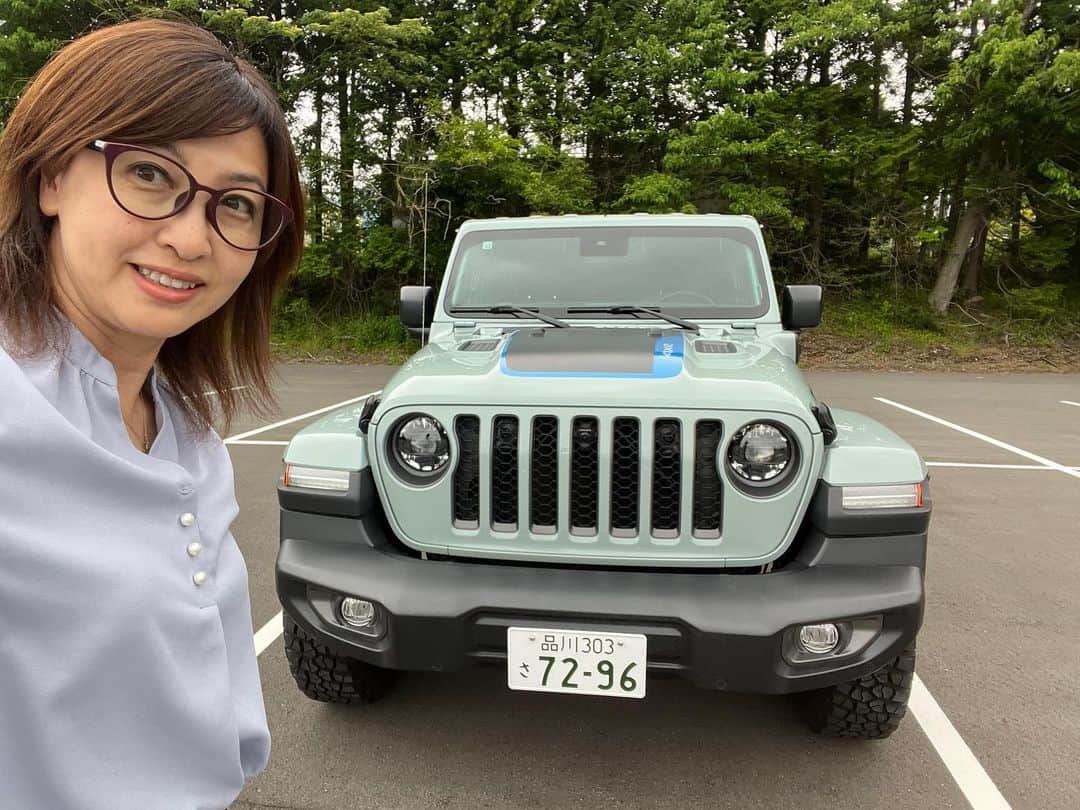 のインスタグラム：「今日まで試乗していた 「JEEP ラングラー　アンリミテッド　 ルビコン　4X e」  https://www.youtube.com/live/-InzLZIyAVQ?feature=share  #吉田由美ちゃんねる #jeep」