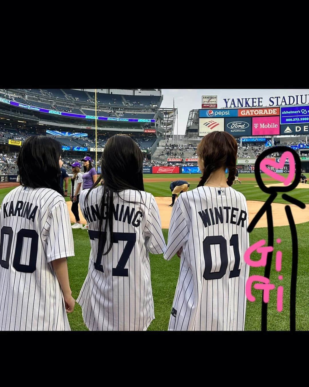 NINGNINGさんのインスタグラム写真 - (NINGNINGInstagram)「Thank you so much for inviting us!:))Go Yankees!!!⚾️🤍」6月9日 23時06分 - imnotningning