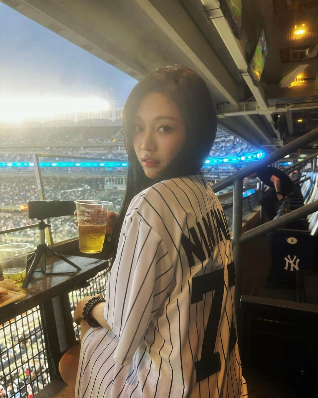 NINGNINGさんのインスタグラム写真 - (NINGNINGInstagram)「Thank you so much for inviting us!:))Go Yankees!!!⚾️🤍」6月9日 23時06分 - imnotningning