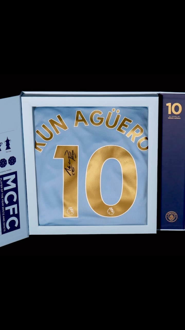 のインスタグラム：「A first Champions League victory for @ManCity would complete the journey we started with our maiden Premier League title back in 2012.   Grab yourself one of the only remaining collectors’ packs featuring my official retirement shirt, which I have personally and individually signed by hand, and own a piece of @mancity history. Only available at www.fourthwallsignature.com」