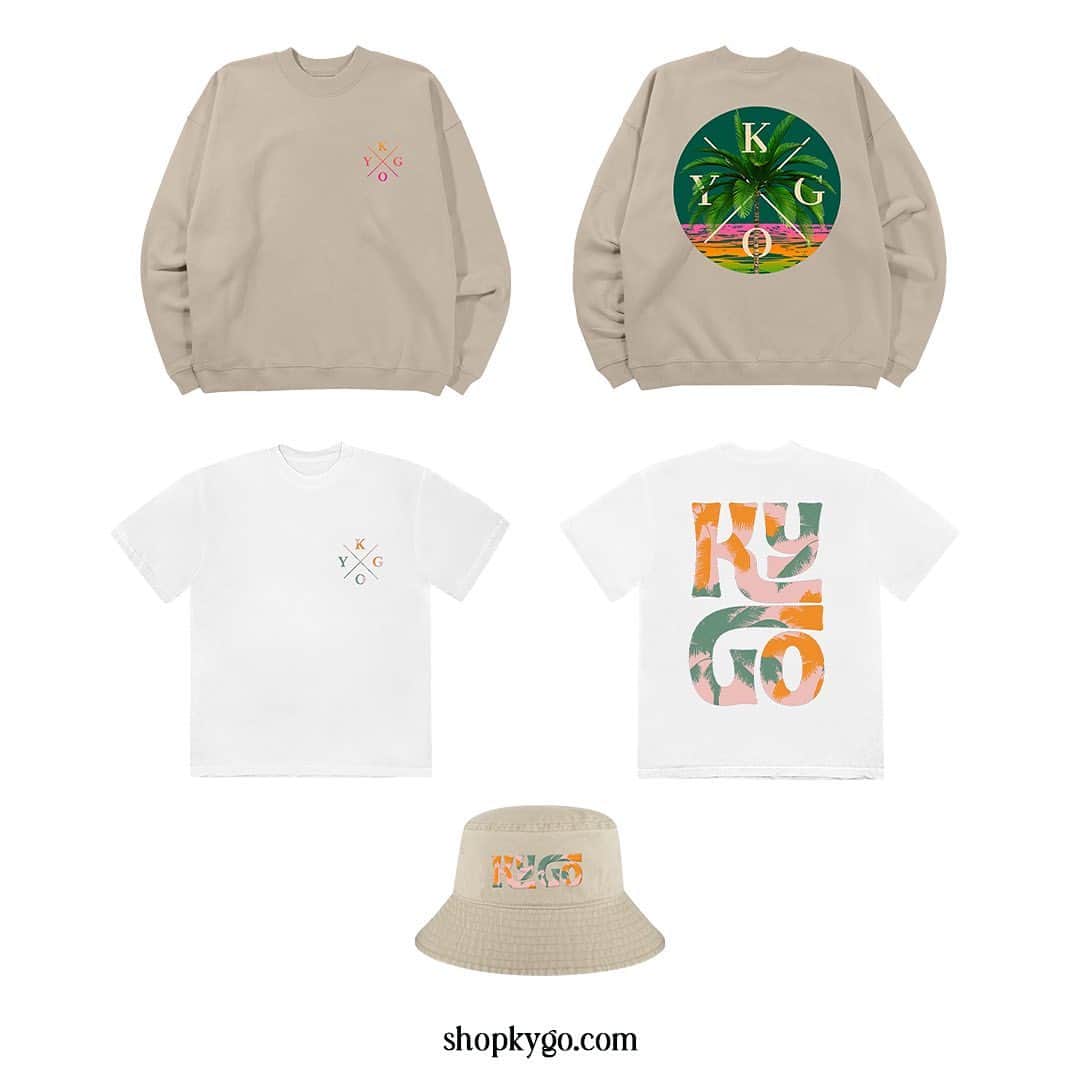 KYGOのインスタグラム：「New merch out now! 🌴」