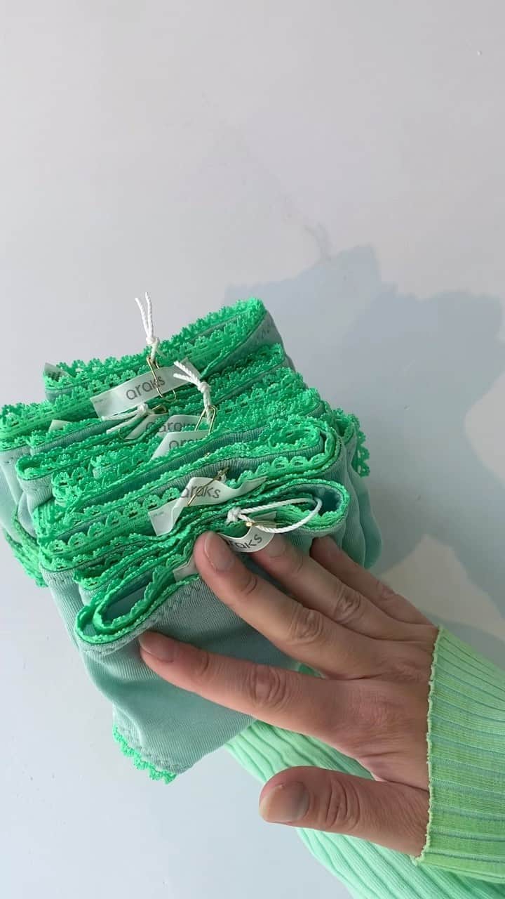 Araksのインスタグラム：「Meet Rio our new limited edition color Isabella cotton organic panties. Our vibrant summer collection in store and online available now.  #ColorByAraks #OrganicCotton」