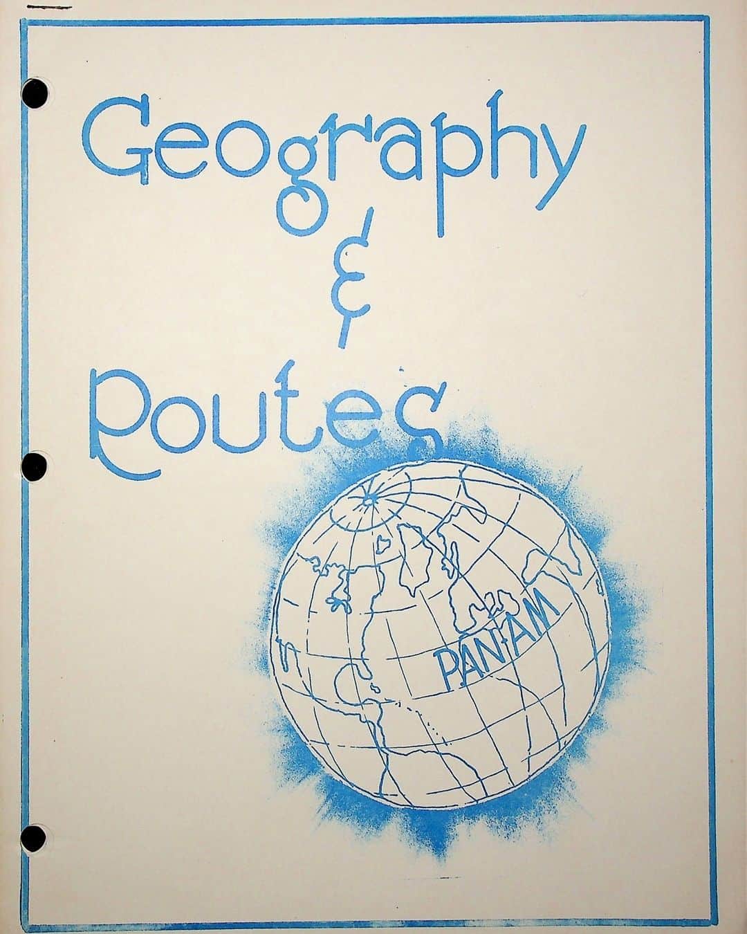 フィリップ・P・キーンのインスタグラム：「From my collection. Some study material circa 1980. #panammuseum @panam_mech #panammuseumfoundation #study #vintage #geography #routes #aviation #airliine #world #travel #maps」