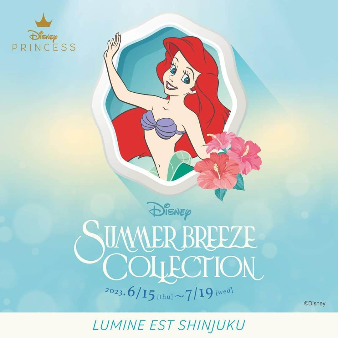 ルミネエスト新宿さんのインスタグラム写真 - (ルミネエスト新宿Instagram)「. ＼📣予告！「SUMMER BREEZE COLLECTION」開催！／     ルミネエスト新宿では、6月15日（木）～7月19日（水）の期間、ディズニープリンセスにフォーカスしたキャンペーン「SUMMER BREEZE COLLECTION」を開催いたします！   期間中は、ルミネエスト新宿のために描き起こされたディズニープリンセスのデザインが館内に登場します。また、各ショップにてディズニープリンセスのデザインをあしらった限定のスペシャルグッズを販売するほか、３つのPOP UP SHOPもオープンします。一部ショップのグッズはルミネのネット通販「アイルミネ」でも販売いたします。さらに、Instagramアカウント「エストレ(@lumine_est_channel_)」では、限定グッズを使ったコーディネートを発信！ 　みんなの憧れの存在のディズニープリンセスと一緒に、この夏おしゃれとお買い物を楽しもう！   キャンペーン詳細やディズニープリンセスデザイングッズはこちらからチェック！ https://www.lumine.ne.jp/est/2023_disney_summerbreezecollection/   #ルミネエスト新宿 #lumineest #lumineestshinjku #ディズニープリンセス #アリエル #ラプンツェル #ベル #ジャスミン #シンデレラ #summerbreezecollection #ディズニープリンセス好きな人と繋がりたい」6月10日 10時06分 - lumine_est