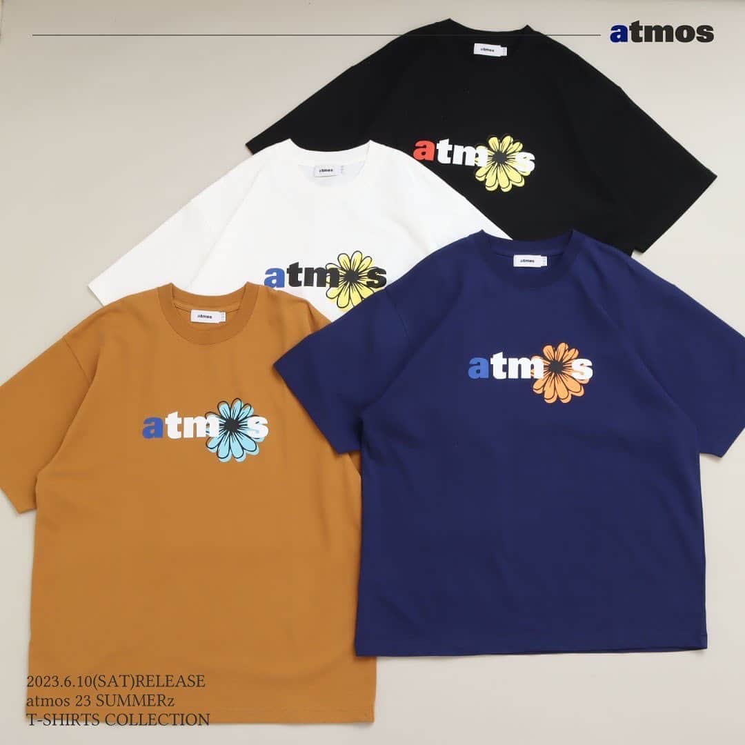Sports Lab by atmos OSAKAさんのインスタグラム写真 - (Sports Lab by atmos OSAKAInstagram)「. ↓↓↓ 6/10(SAT)RELEASE atmos Flower Logo T-shirts ma23s-ts008 blk / cml / nvy / wht ¥5,500-(tax included) size : M〜XL」6月10日 10時28分 - atmos_lucua_osaka