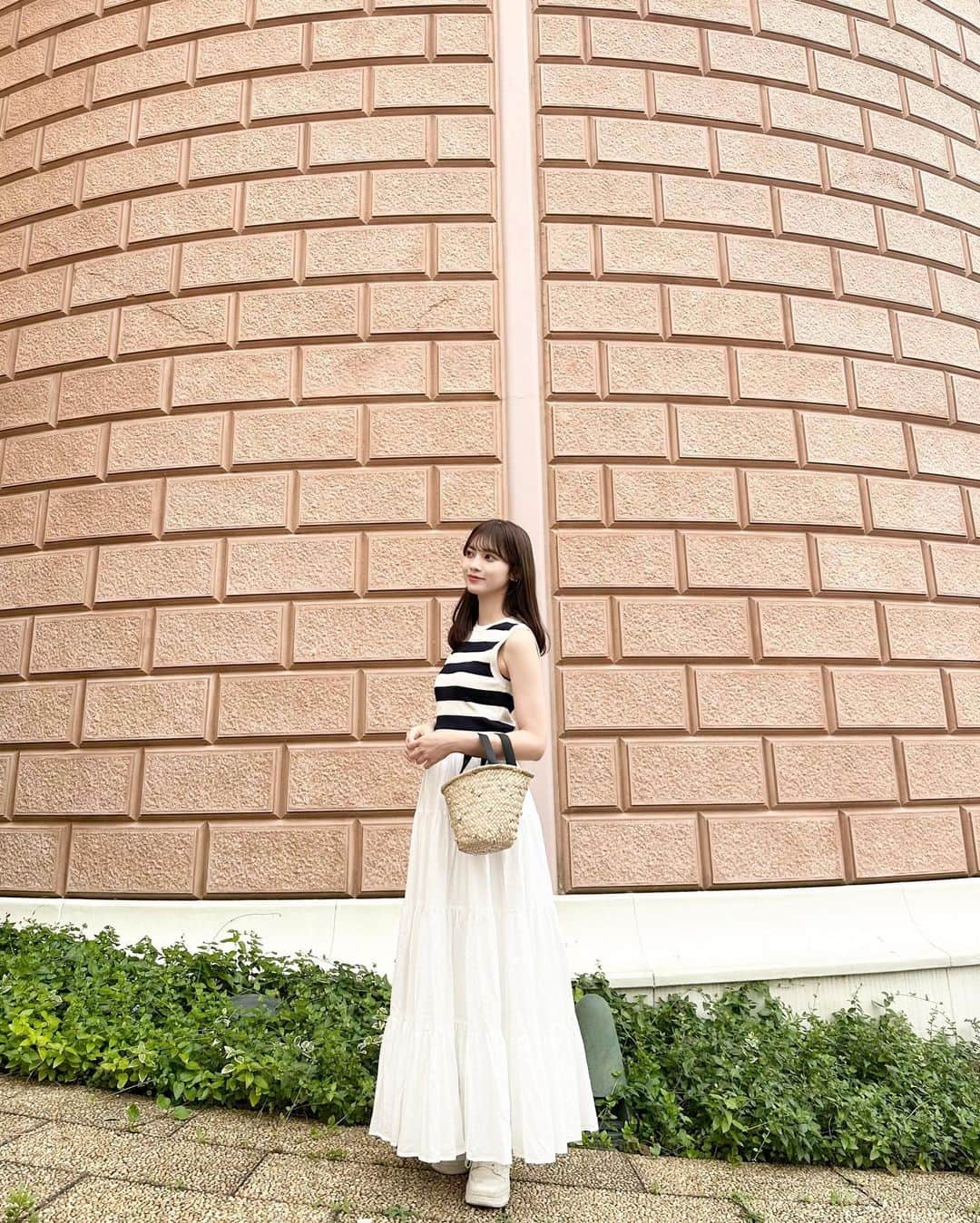 のインスタグラム：「@stylevoice_official のティアードスカート♡♡   ボリュームもあって夏にぴったり🩵 このコーデとってもお気に入り〜！  #stylevoice #stylevoiceforxxx #夏コーデ  #ティアードスカート」