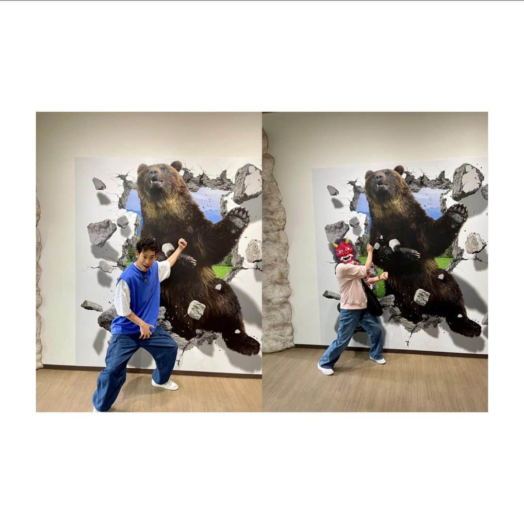 吉田健悟さんのインスタグラム写真 - (吉田健悟Instagram)「熊と鬼の住む町、登別。 　 　 道路をぶち抜く芽、パンを咥えて去る狐（右の狐は２日目に見かけたんだけど、多分同じ奴よね？） 熊をしばく親子、圧倒的な自然、俺のノーコンな投げっぷり。極楽な温泉。全てが規格外。人間、結局前へ進むしかないのだなぁ。 　 　 クマ牧場への道程をGoogleマップ先生のナビ通りに進んでたら行き止まり。 光栄なことに「大ポンコツ添乗員」の称号を母から授かりました。閻魔さま、網走にぶち込んでええですか？ 　 　 「ヒトのオリ」を見つけた瞬間、我ら親子は被り気味に言い合いました。 　 　 「アンタ入りんさい！」 　  つづく 　  #北海道」6月10日 22時40分 - kennenperm