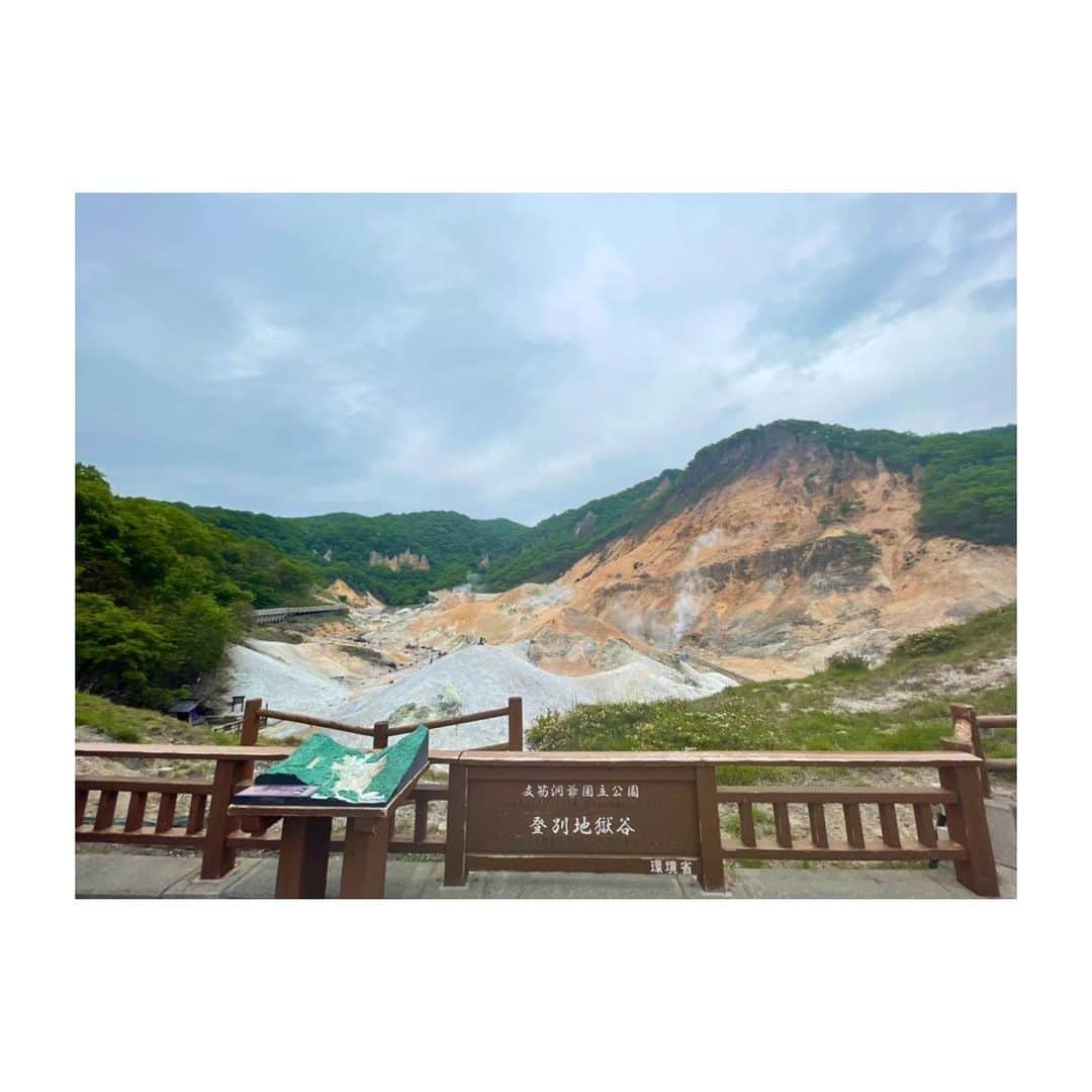 吉田健悟さんのインスタグラム写真 - (吉田健悟Instagram)「熊と鬼の住む町、登別。 　 　 道路をぶち抜く芽、パンを咥えて去る狐（右の狐は２日目に見かけたんだけど、多分同じ奴よね？） 熊をしばく親子、圧倒的な自然、俺のノーコンな投げっぷり。極楽な温泉。全てが規格外。人間、結局前へ進むしかないのだなぁ。 　 　 クマ牧場への道程をGoogleマップ先生のナビ通りに進んでたら行き止まり。 光栄なことに「大ポンコツ添乗員」の称号を母から授かりました。閻魔さま、網走にぶち込んでええですか？ 　 　 「ヒトのオリ」を見つけた瞬間、我ら親子は被り気味に言い合いました。 　 　 「アンタ入りんさい！」 　  つづく 　  #北海道」6月10日 22時40分 - kennenperm