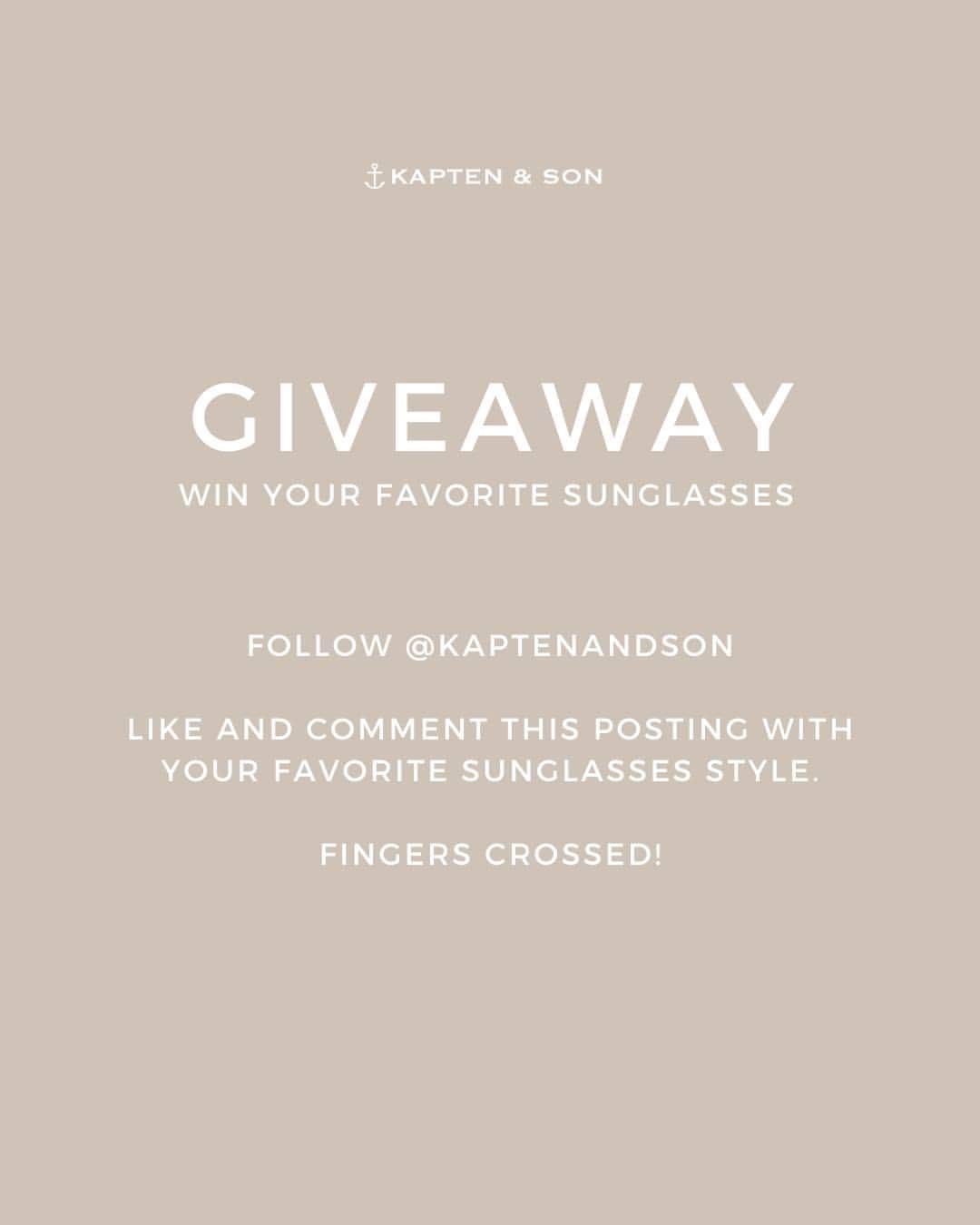 Kapten & Sonさんのインスタグラム写真 - (Kapten & SonInstagram)「✨ WIN WIN WIN ✨⁣ ⁣ SUNNY MOOD ON GIVEAWAY ☀️⁣ 3 of you has the opportunity to win your favorite sunglasses style from @kaptenandson - perfect for summer season 🕶️ ⁣ ⁣ All you have to do is:⁣ ⁣ Follow @kaptenandson⁣ Like our Posting⁣ Comment your favorite sunglasses style! ⁣ ⁣ Fingers crossed 🤞 Good luck! ⁣ ⁣ This giveaway ends on 12.06 at 10am and the winner will be contacted via DM from our verified account!⁣ ⁣ Find all terms and conditions: https://kaptenandson.zendesk.com/hc/en-gb/articles/360010604159-Terms-and-conditions-Kapten-Son-raffles⁣ ⁣ #bekapten #betheexperience #giveaway」6月10日 16時00分 - kaptenandson