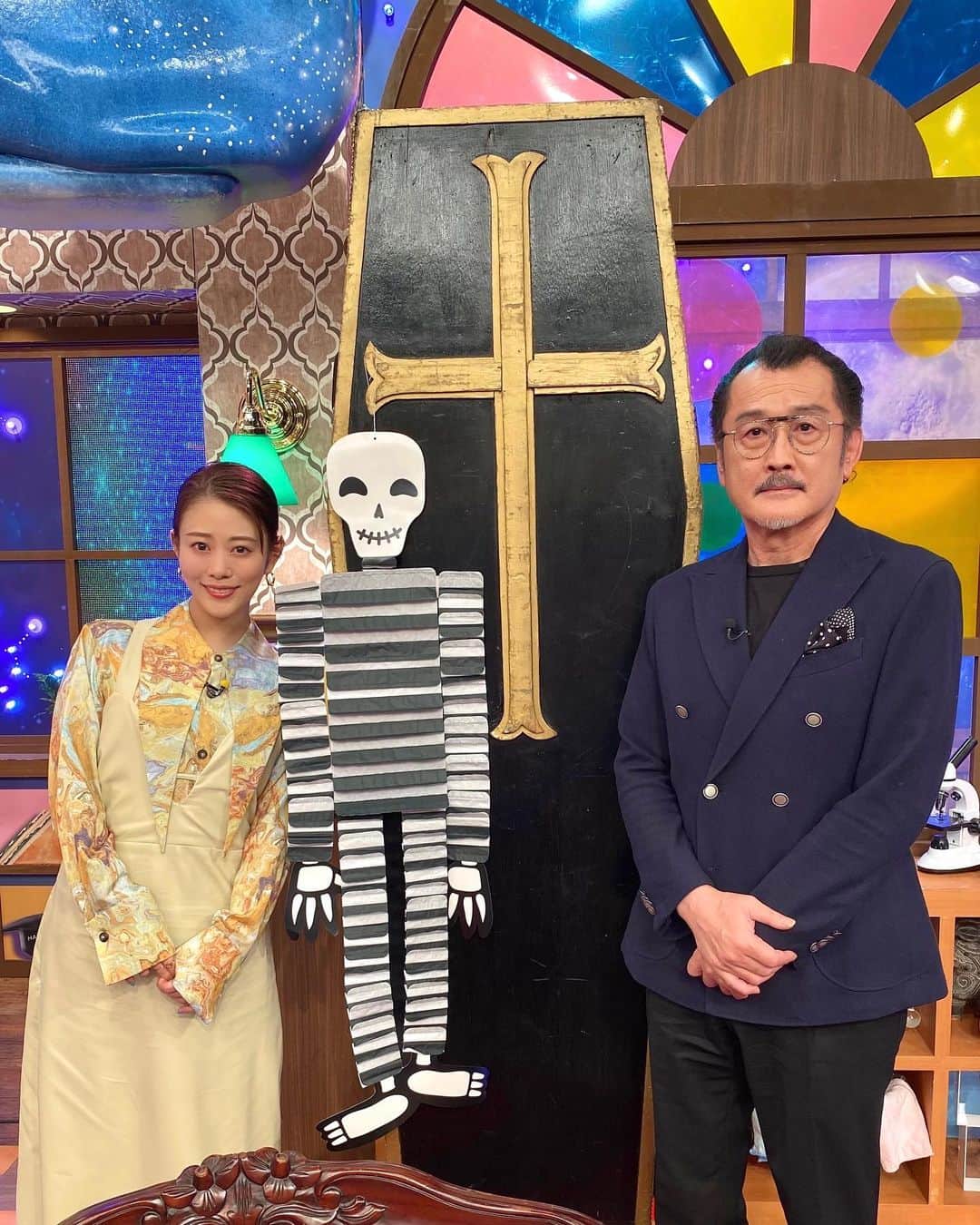 unknownのインスタグラム：「『#unknown』出演情報🍷🦇  今夜6:56〜『#博士ちゃん』🎓 チーム #アンノウン から #高畑充希 さん& #吉田鋼太郎 さん参戦✨  大人なら間違えられない⁉ 目利きクイズ【悪魔の3択😈】  無形文化遺産📜幻の着物👘 世界に1人の職人技💫宝石💎etc.  ぜひご覧ください！！  #こころと海造パパ #親子で登場🍷🦇」