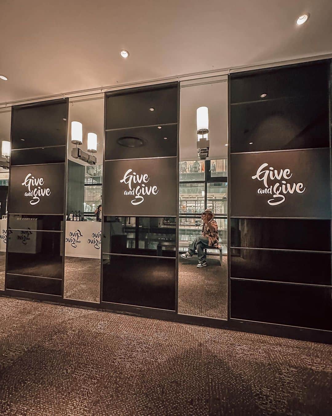 KING-MASAのインスタグラム：「I curated Luxury Days for @hankyu_mens_tokyo   Give and Give My Life!   Give without remembering, take without forgetting . Life Is all about Give and Give !   今日と明日、僕のコレクションとGive & Give Gift Shop からケータリング、フードブース、スニーカーディスプレイのキュレーションをさせて頂いております。  お近くの方は是非お立ち寄り下さい。 明日も夕方くらいはおります😁」