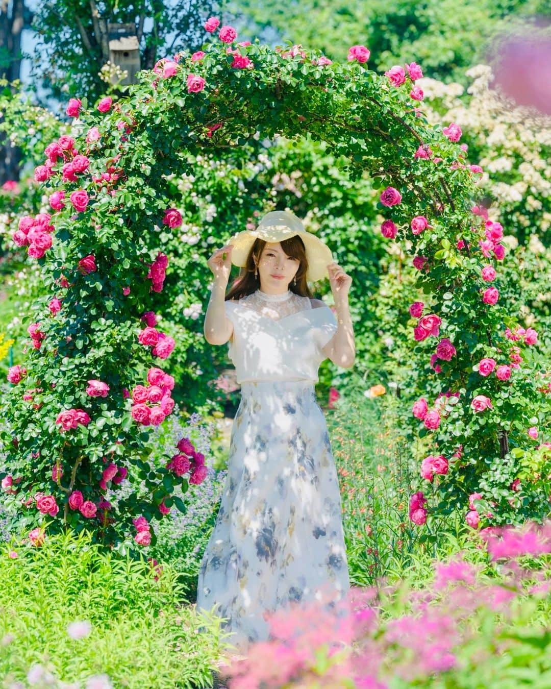 Mikaさんのインスタグラム写真 - (MikaInstagram)「『lovely rose garden』  いつも季節の花を追いかけてます💐  ・ ・ ・ photo by @yuto8639y 📸 model @mikarin_portrait   Special thanks @natural_garden_murao   ・ ・ ・ ・ follow me💋  #美花展 #ローズガーデン #薔薇園 #薔薇が好きな人と繋がりたい  #バラのある生活  #ピンクローズ #誰かの記憶に残る写真 #カメラ好きな人と繋がりたい #ファインダー越しの私の世界 #ポトレファン倶楽部 #被写体モデル #その瞬間は永遠の思い出 #みんなのフォト #ポトレ女子 #撮影依頼募集中 #jp_portrait部 #japanesegirl #asianbeauty #love_camera_club #jp_portrait #jp_portrait_collection #photo_shorttrip #_lovely_weekend #rosegardening  #portraitinlove #portrait_mood #exclusive_world_portrait  #instagood #instagramjapan」6月10日 18時40分 - mika_portrait