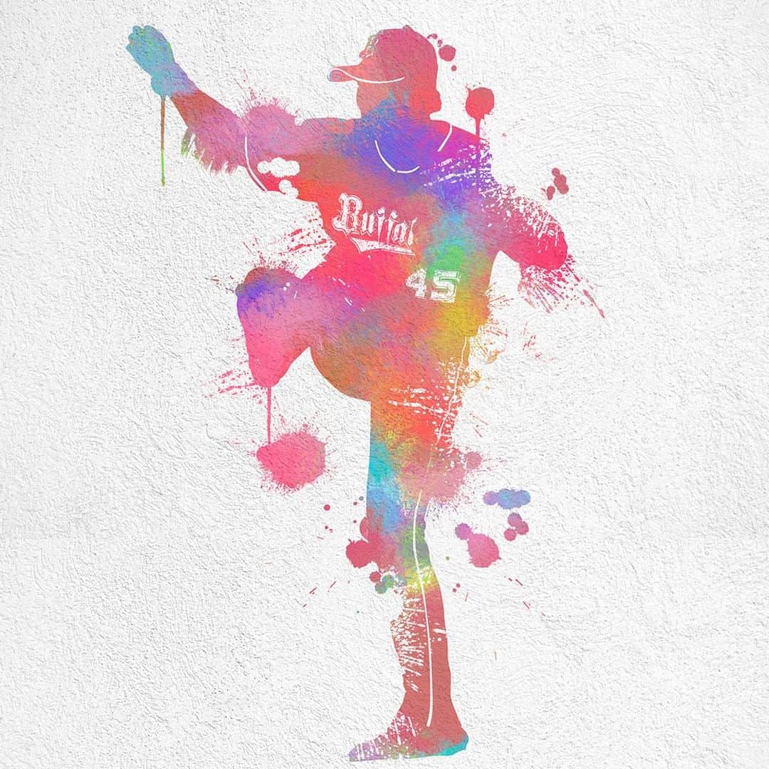 オリックス・バファローズさんのインスタグラム写真 - (オリックス・バファローズInstagram)「ピシャリ⚾️ 🖍✏️🎨 #BsPOP #バファローズアート🖼 #45✨ #ガッツしか勝たん #Bs2023 #buffaloes #baseball #ORIX #プロ野球」6月10日 18時54分 - orix_buffaloes