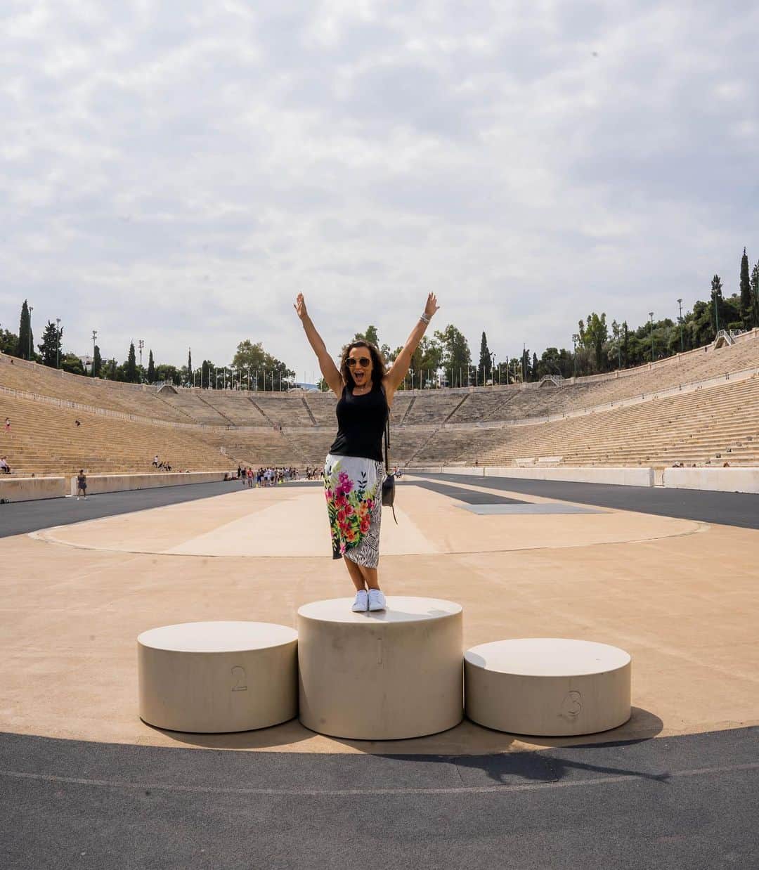 リサ・アンさんのインスタグラム写真 - (リサ・アンInstagram)「Another stop on the list of sights to see  was The Panathenaic Stadium in Athens, Greece. It is the only stadium in the world built entirely of marble, it hosted the Olympics & is the official finishing point for the Athens Classic Marathon. The full tour video is available on my @youtube channel 📺 📍TheRealLisaAnn   #panathenaicstadium #athens #thereallisaann   📸: @justtheletterk_img」6月10日 19時20分 - thereallisaann
